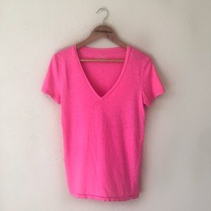 J. CREW 💖 Pink V Neck Vintage Cotton